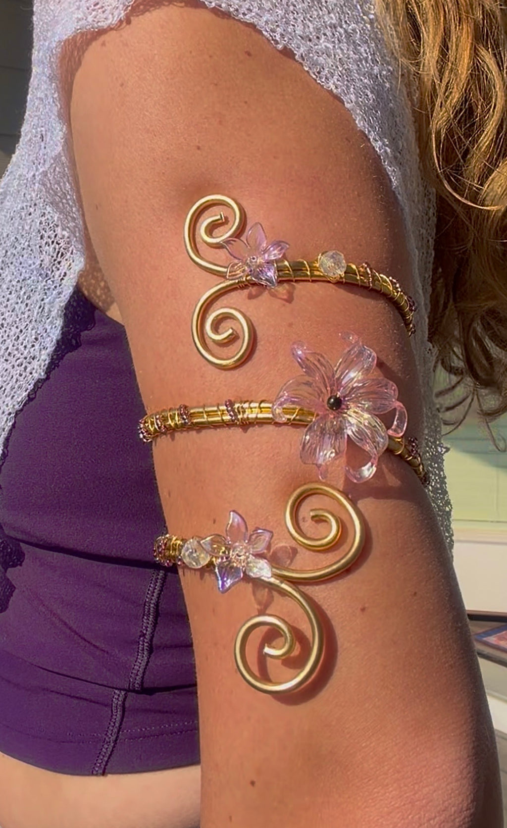 Summer Flower Cuff- GOLD