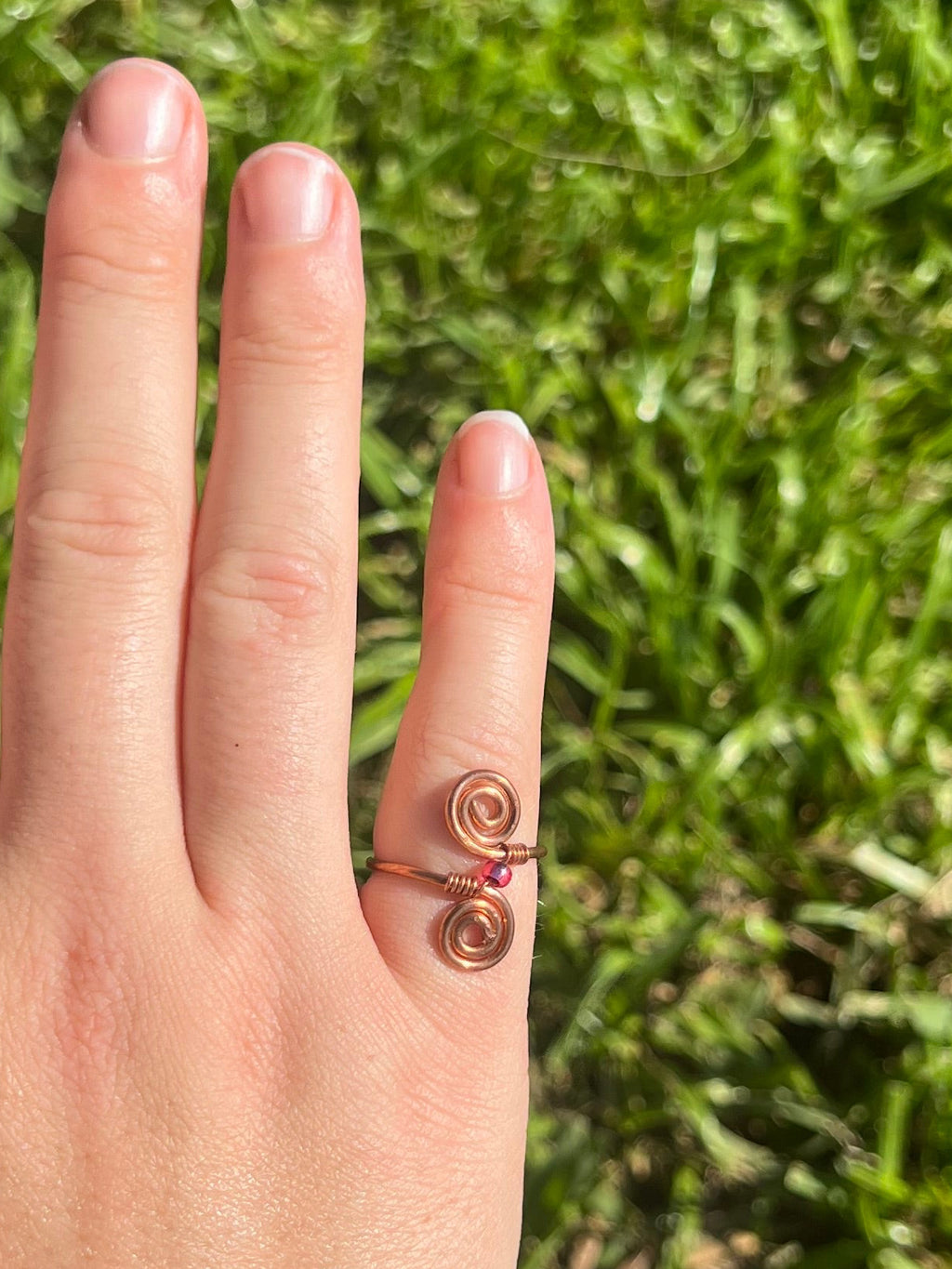 DuoSwirl Beaded Ring