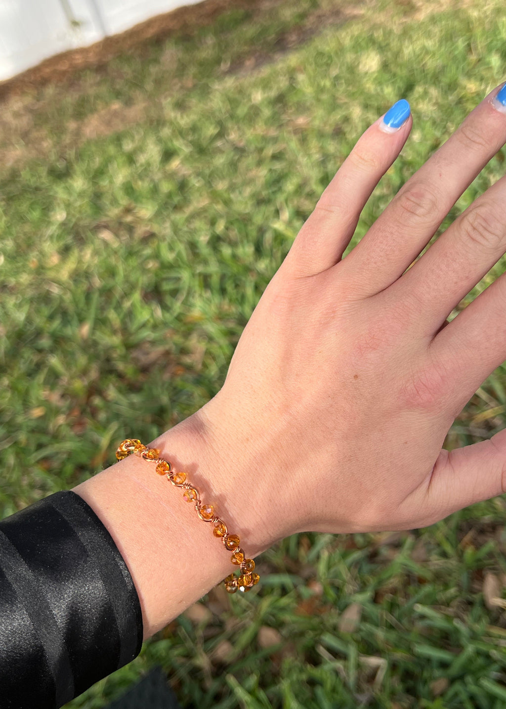 Vine Glass Bead Bracelet