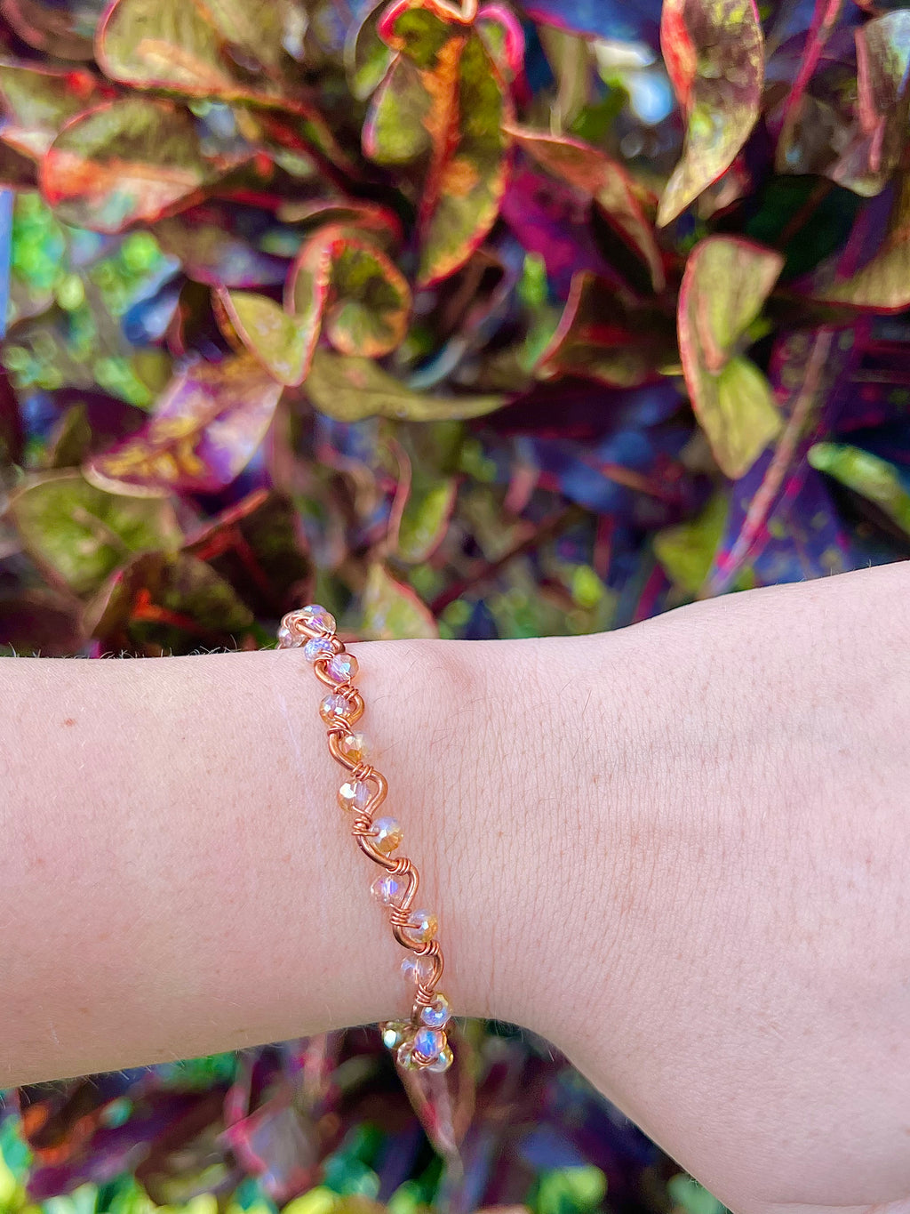 Vine Glass Bead Bracelet
