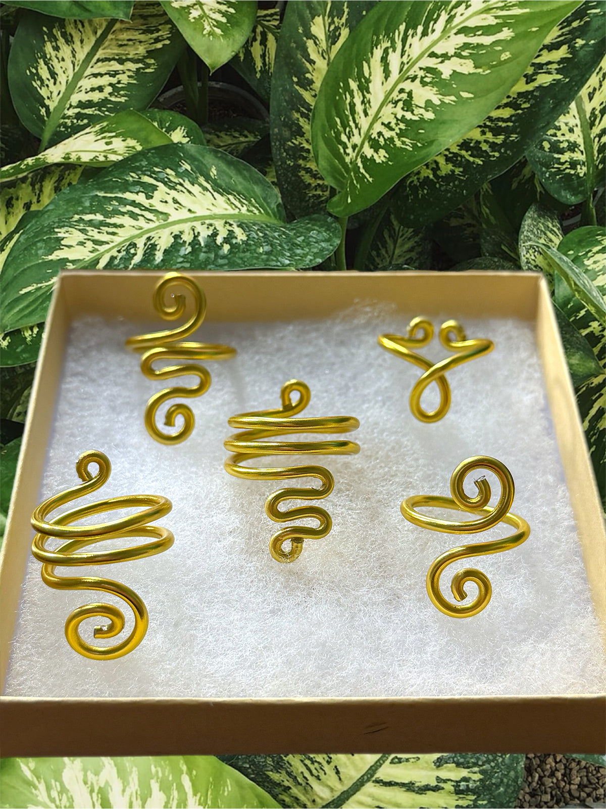 Full Gold Wire Ring Stack