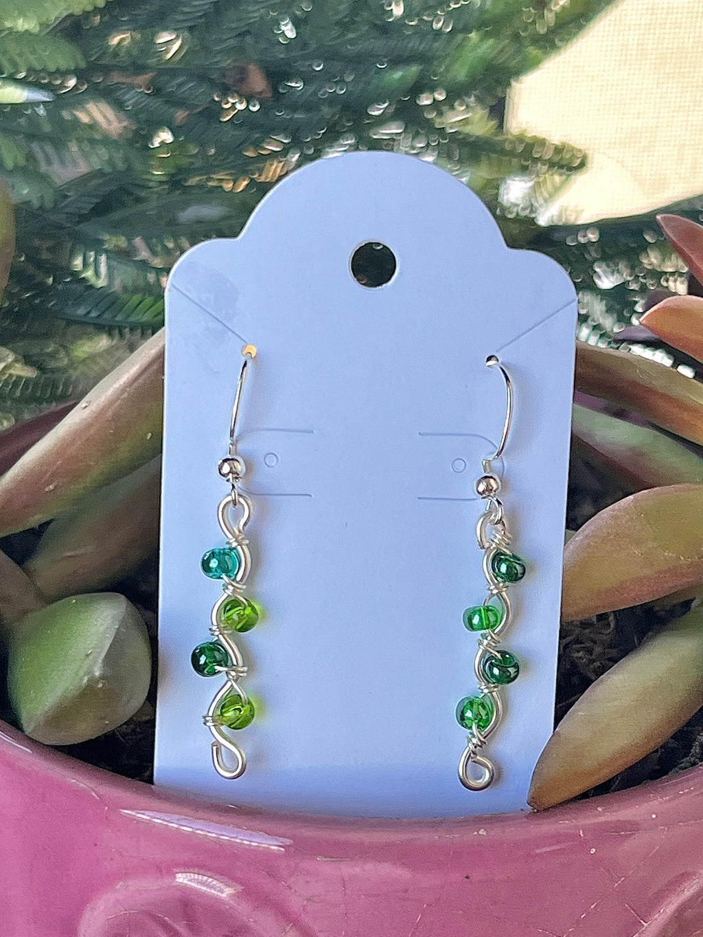 Seeds Silver Earrings