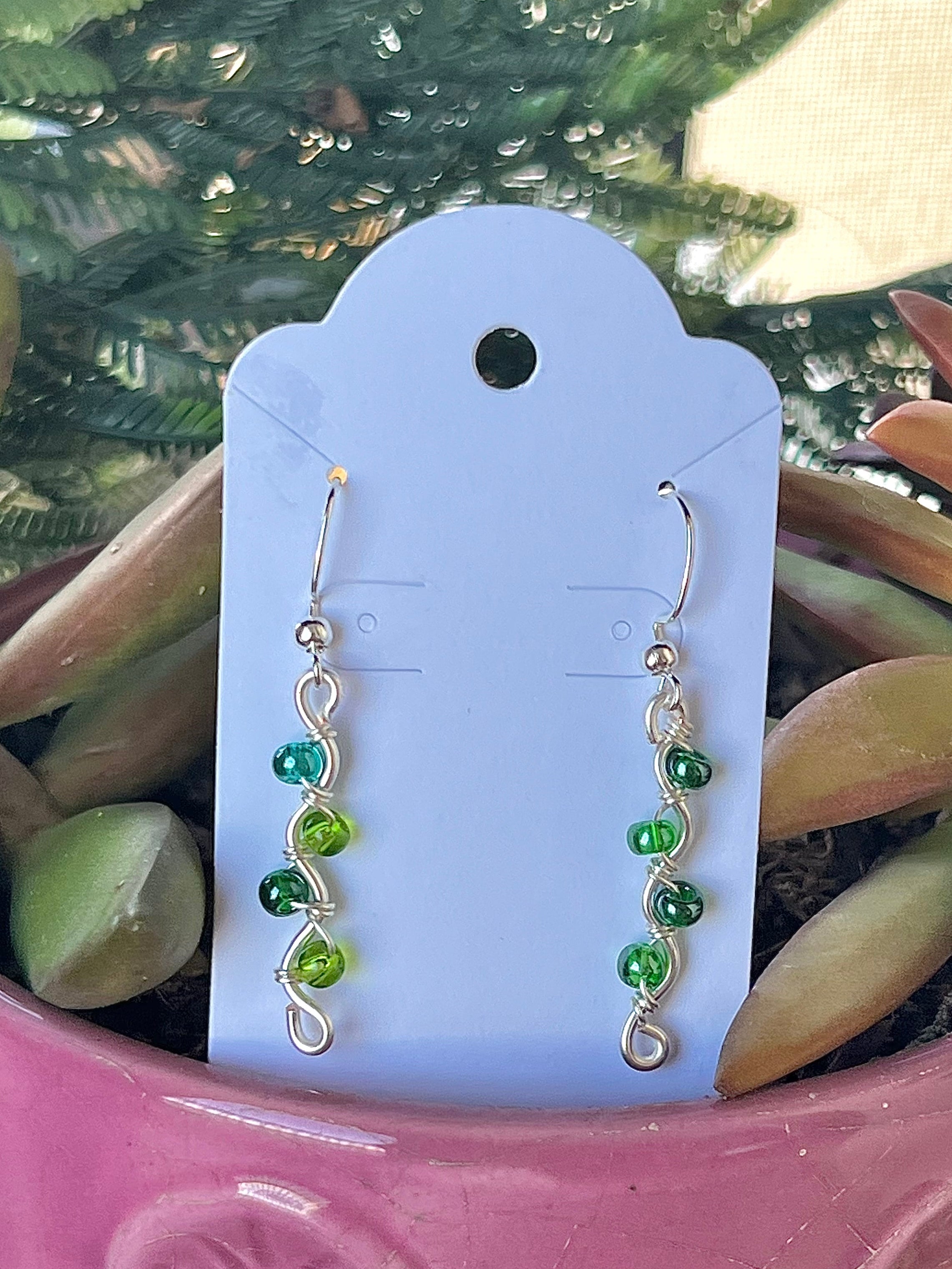Seeds Silver Earrings