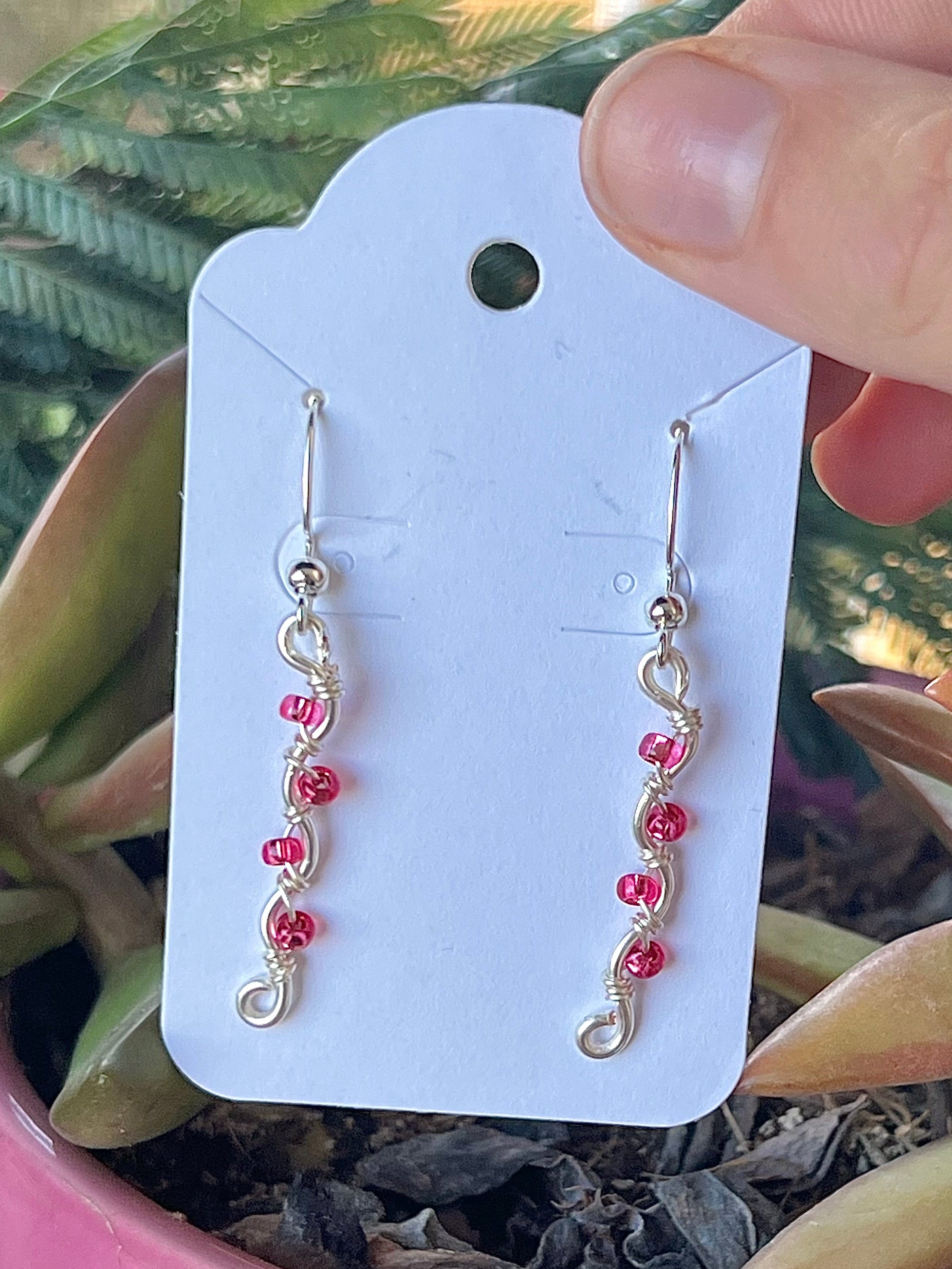 Seeds Silver Earrings