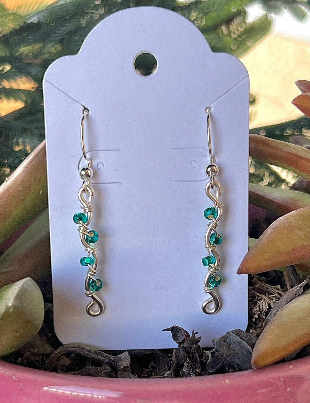 Seeds Silver Earrings
