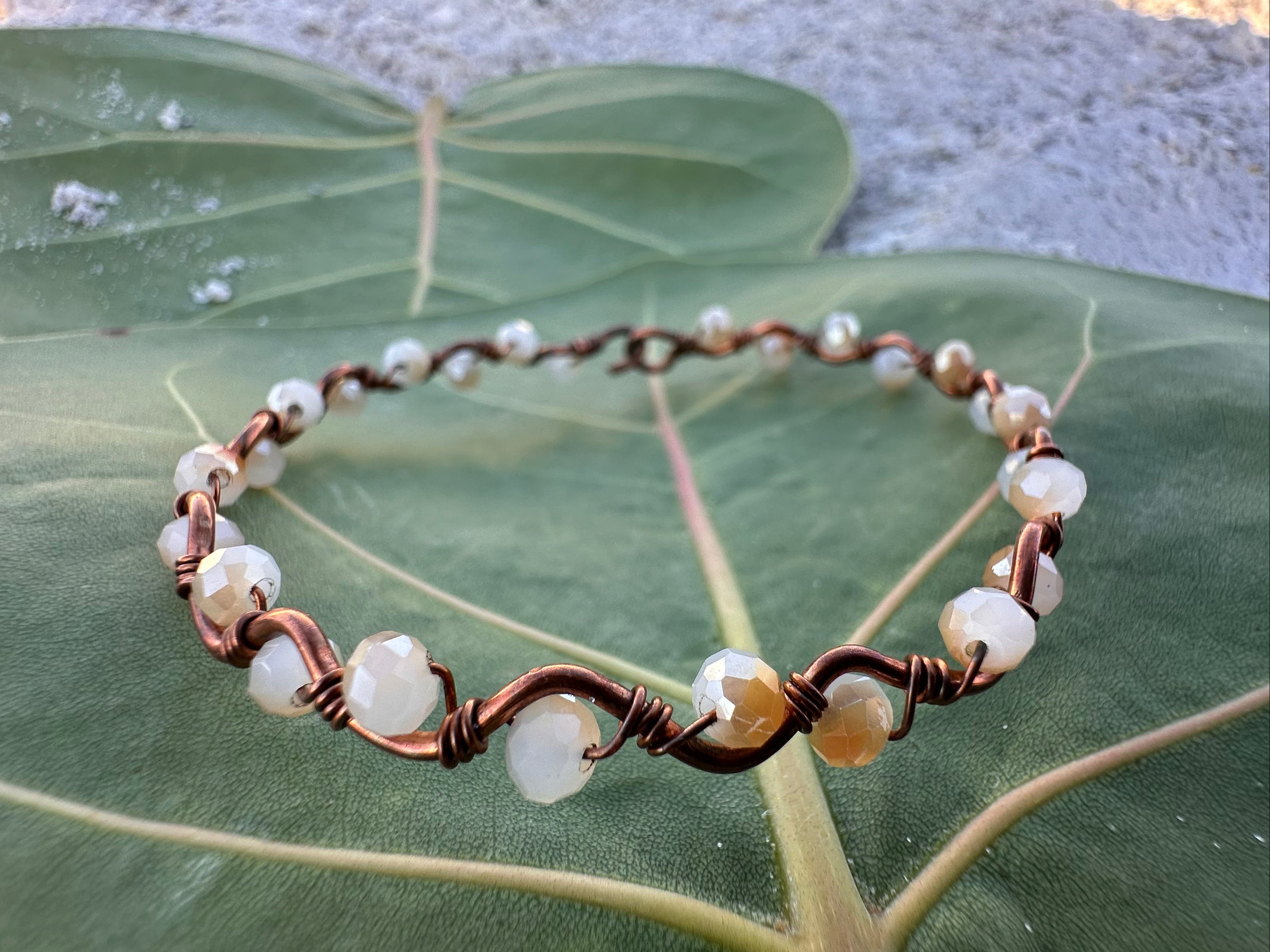 Vine Glass Bead Bracelet