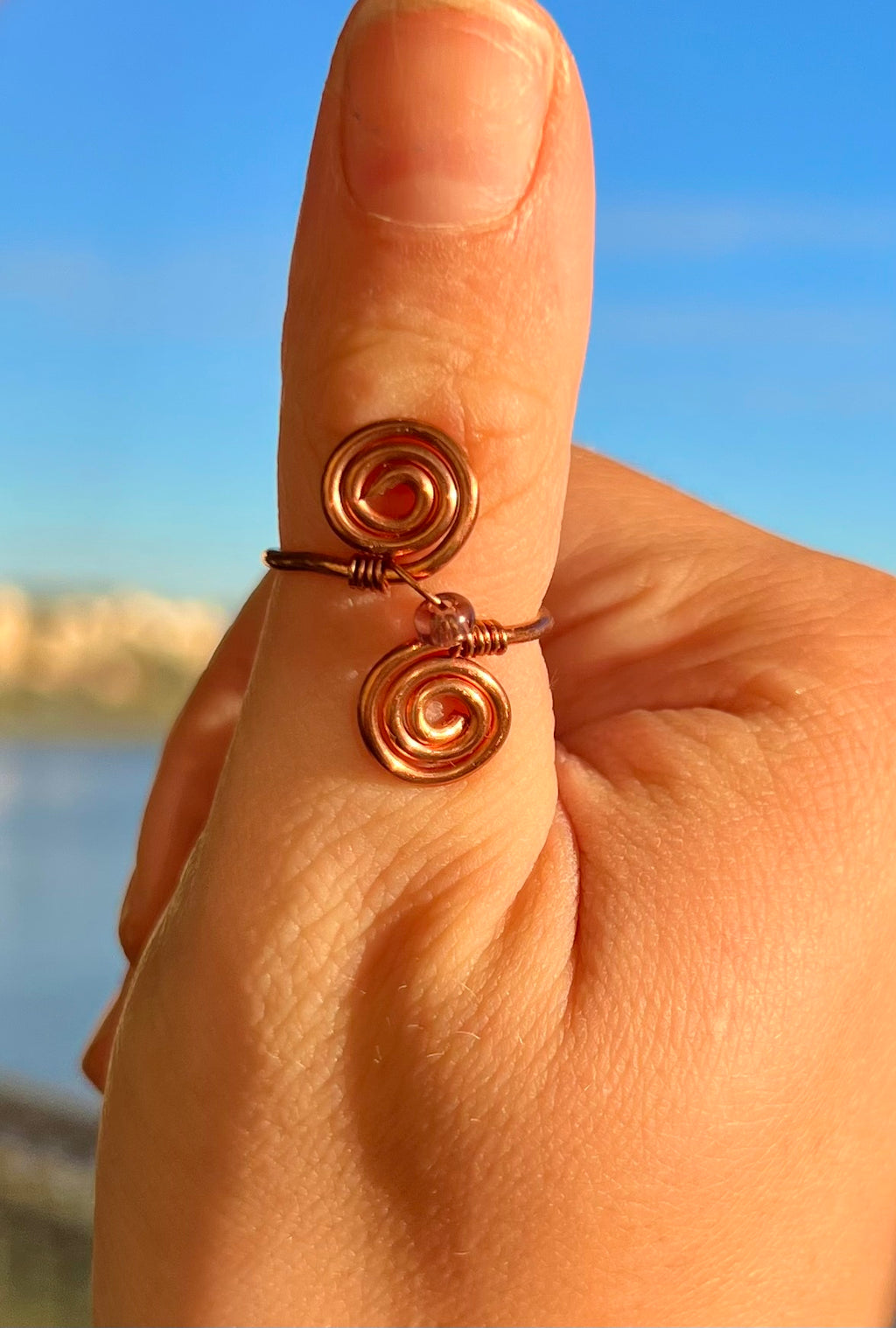 DuoSwirl Beaded Ring