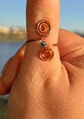 DuoSwirl Beaded Ring